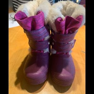 Toddler purple snow boots